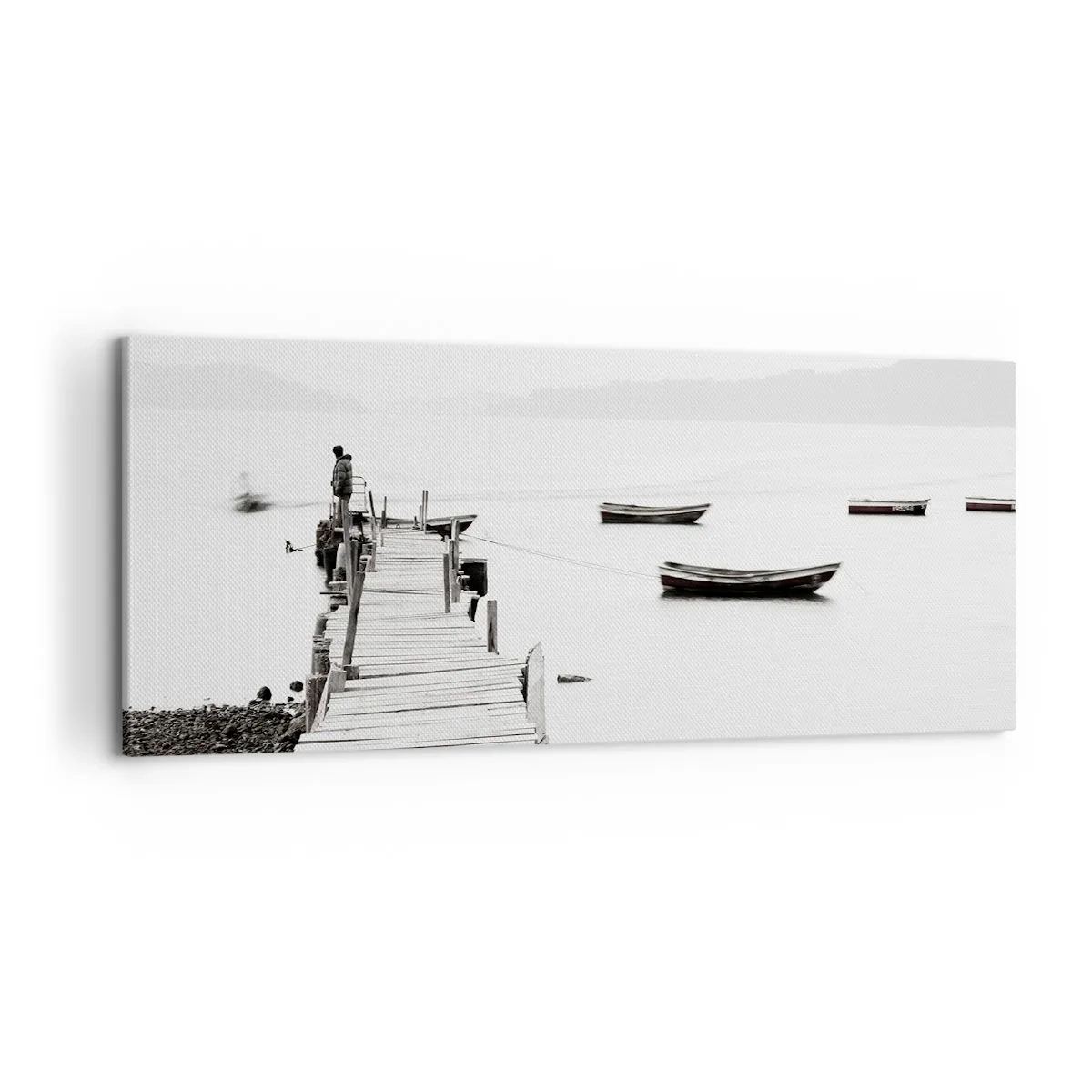 Quadro em tela - Sobre água calma e límpida - 100x40 cm