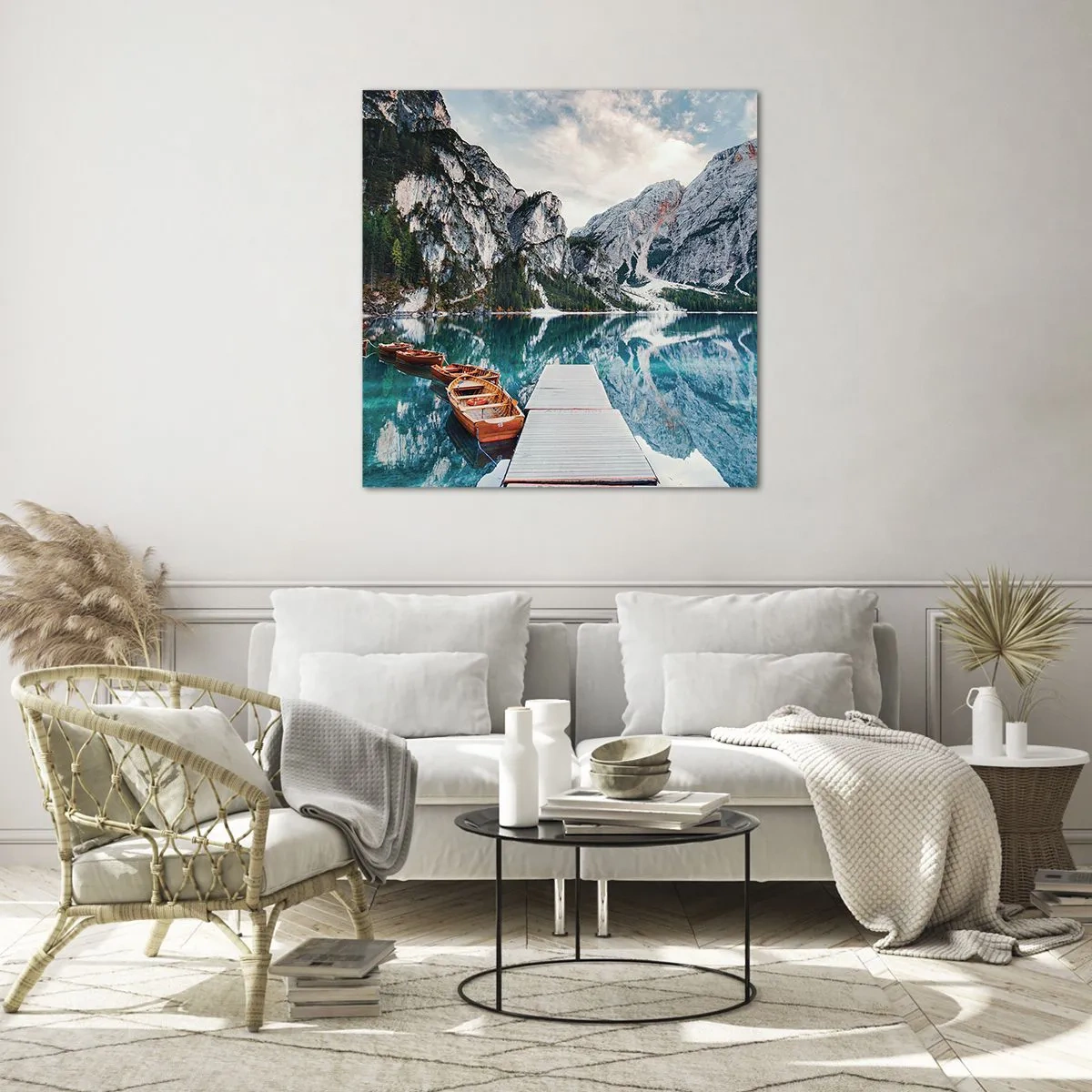 Quadro em vidro - Vamos mostrar-lhe a beleza - 60x60 cm