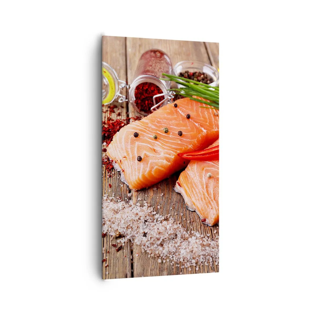 Quadro em tela - Aventura norueguesa na cozinha - 65x120 cm