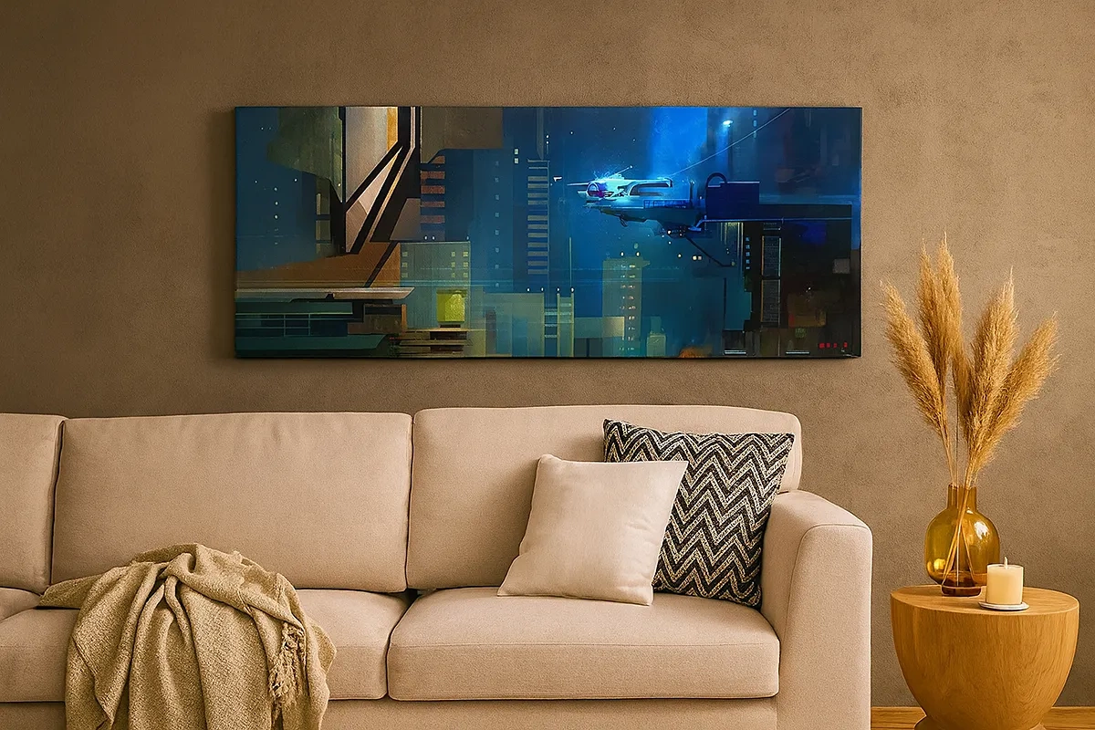 Quadro em tela - Num futuro próximo - 30x30 cm