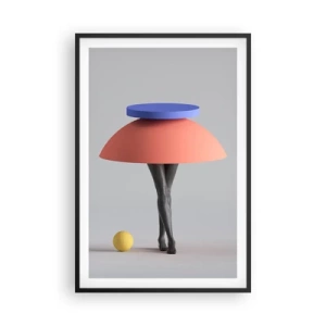 Pôster com moldura preta - Composição surrealista - 61x91 cm