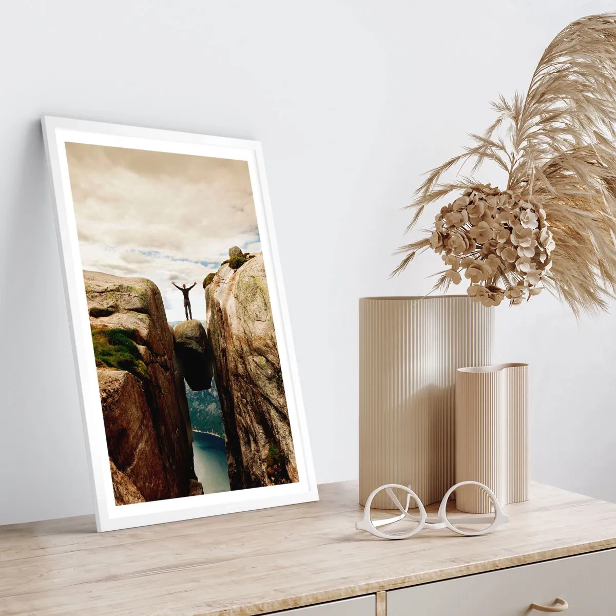 Pôster em moldura branca - Como me sinto?! - 30x40 cm