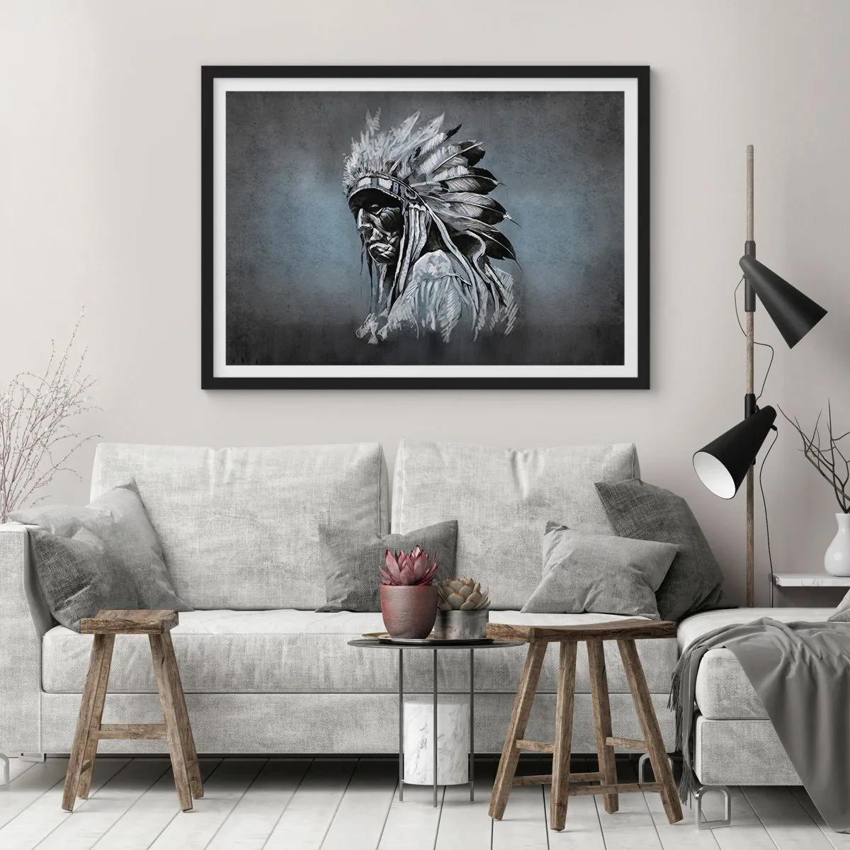 Pôster com moldura preta - De volta às raízes - 100x70 cm