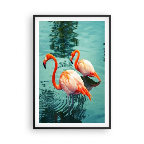 Pôster com moldura preta - Estamos na moda agora - 61x91 cm