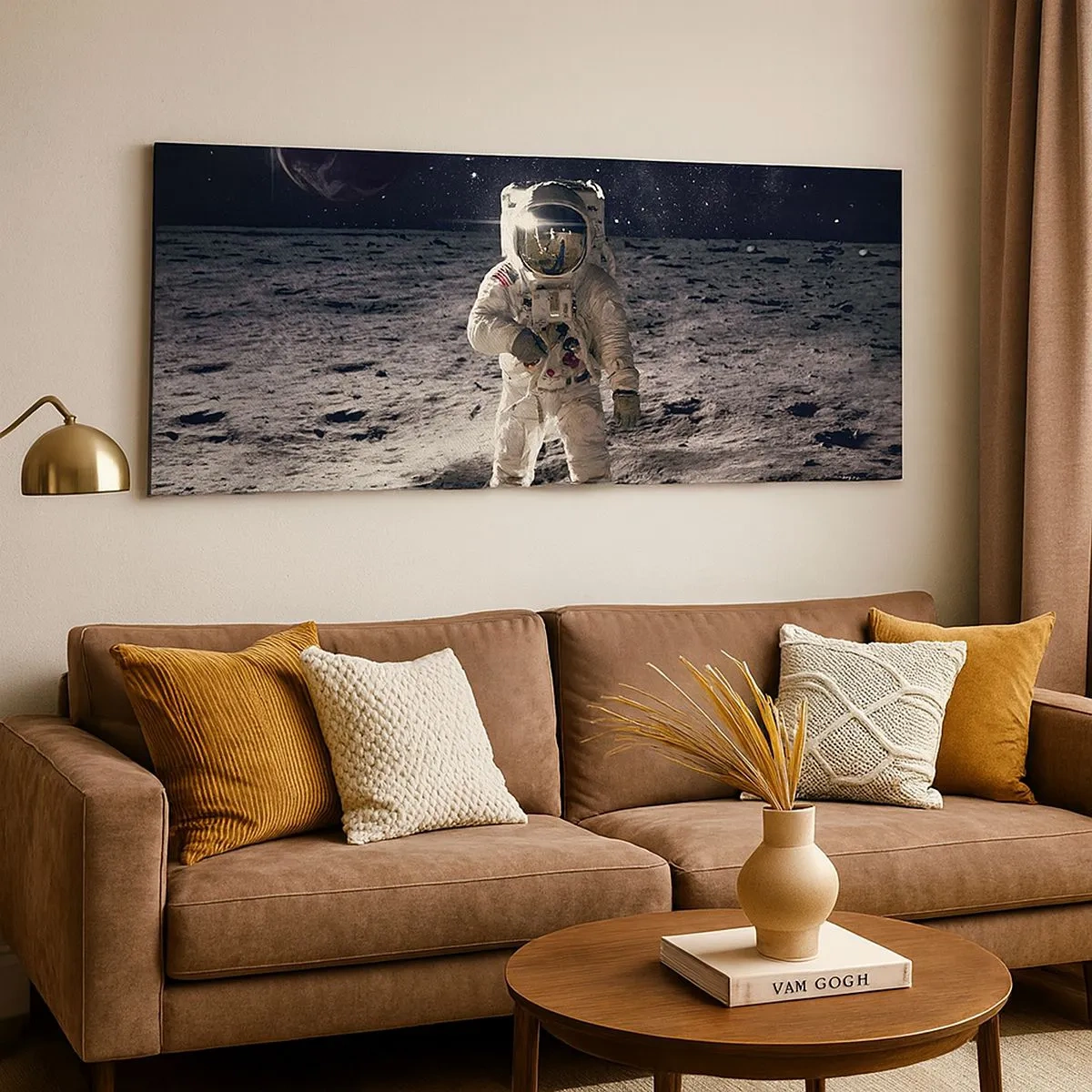 Quadro em tela - Saudações da Lua - 100x40 cm