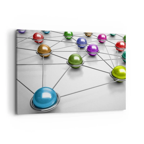 Quadro em tela - Teia cósmica - 100x70 cm