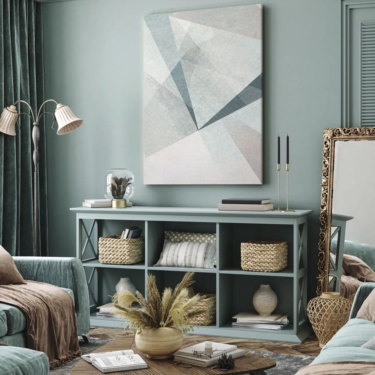 Quadro em tela - Calmo, embora dinâmico - 55x100 cm