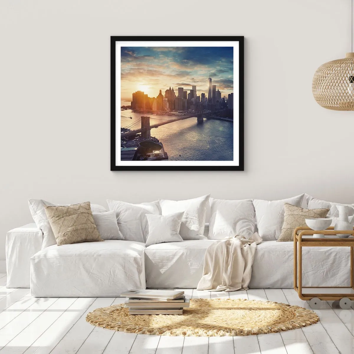 Pôster com moldura preta - Monumento da cultura ocidental - 40x40 cm