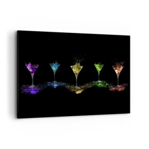 Quadro em tela - Cores da alegria no vidro de cristal - 120x80 cm