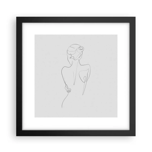 Pôster com moldura preta - Música corporal - 30x30 cm