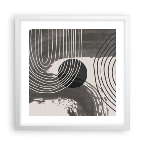 Pôster em moldura branca - O oval vence - 40x40 cm
