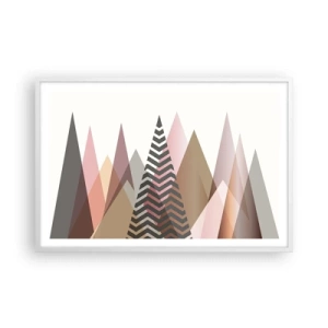 Pôster em moldura branca - Vista piramidal - 91x61 cm