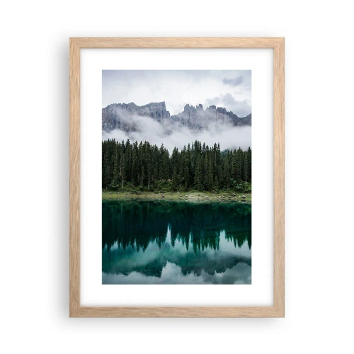 Pôster com moldura de carvalho claro - Calma, silêncio, não vamos acordar a água... - 30x40 cm