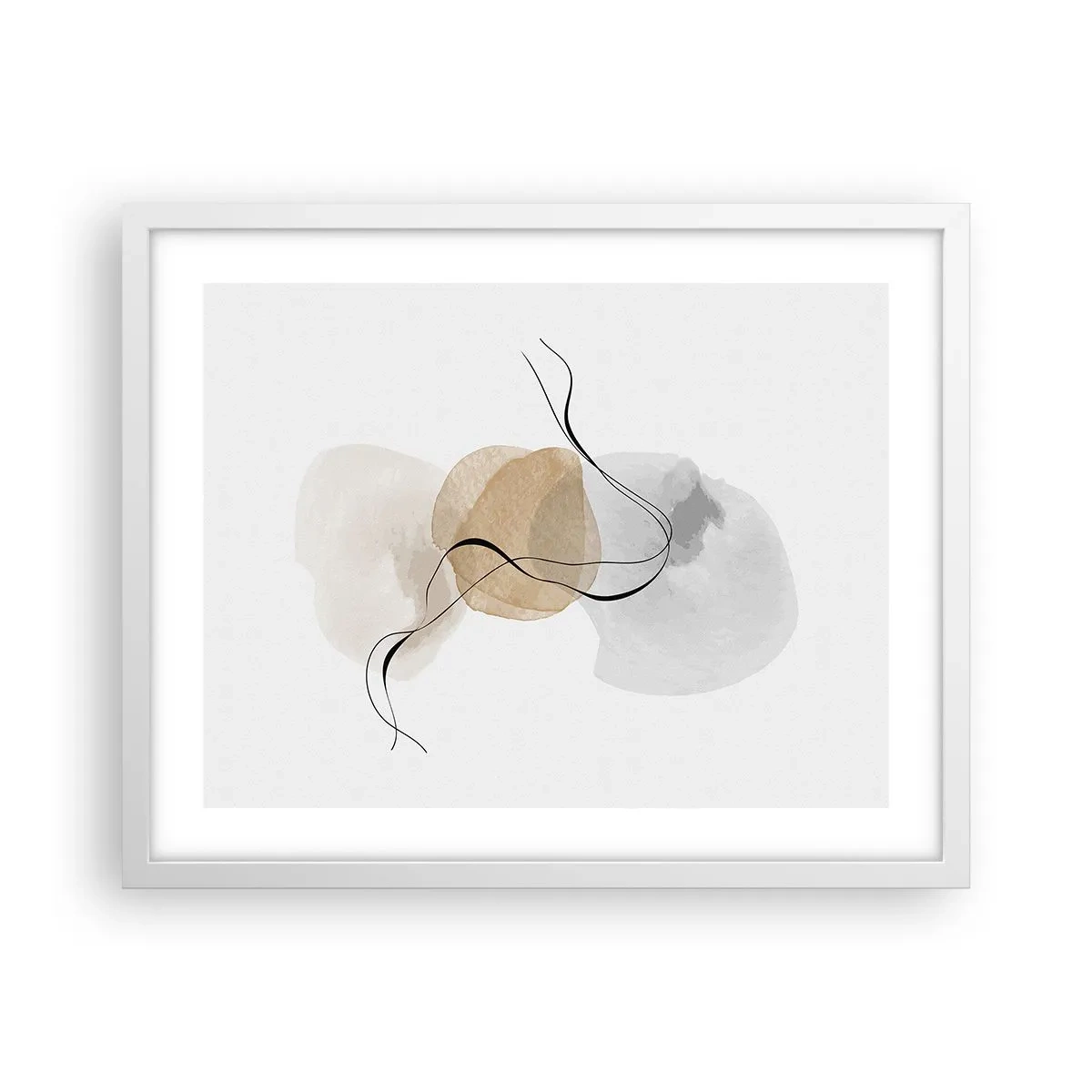 Pôster em moldura branca - Contas ao vento - 50x40 cm