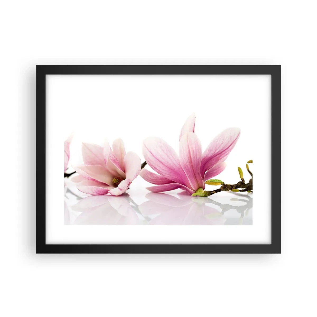 Pôster com moldura preta - Suave como um sopro de primavera - 40x30 cm