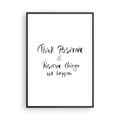 Pôster com moldura preta - Como viver? - 70x100 cm