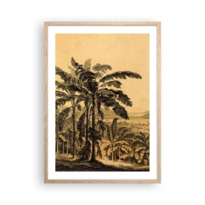 Pôster com moldura de carvalho claro - num clima colonial - 50x70 cm