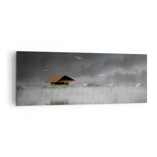 Quadro em tela - Abrigo da chuva - 140x50 cm
