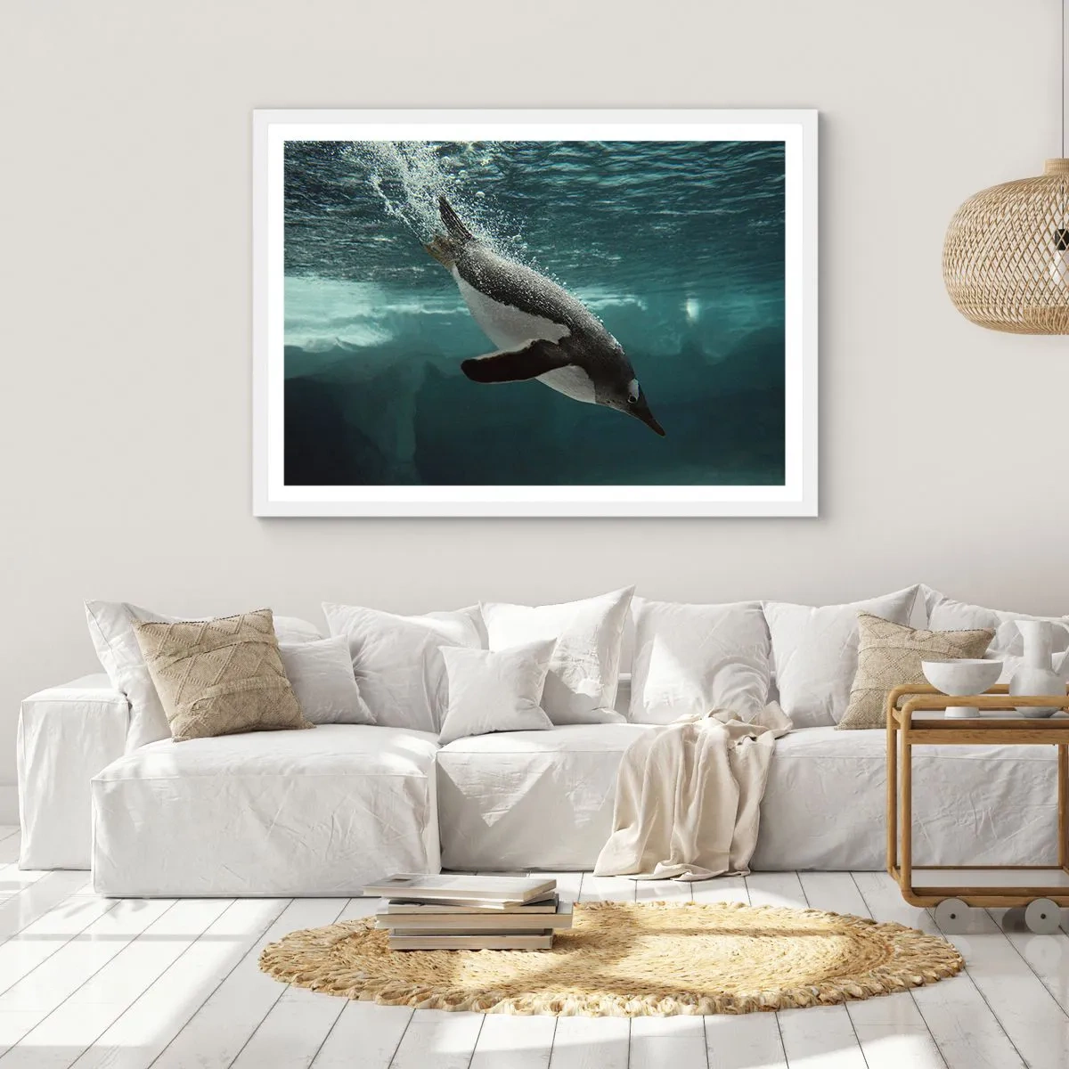 Pôster em moldura branca - Bem-vindo ao meu mundo - 70x50 cm