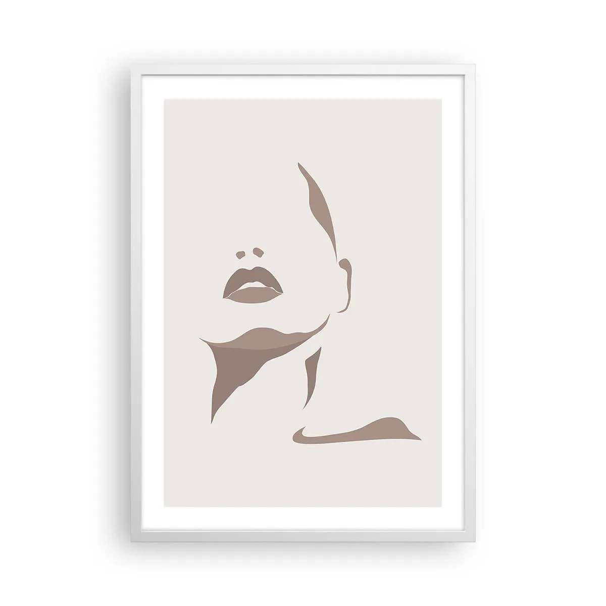 Pôster em moldura branca - Feito de luz e sombra - 50x70 cm