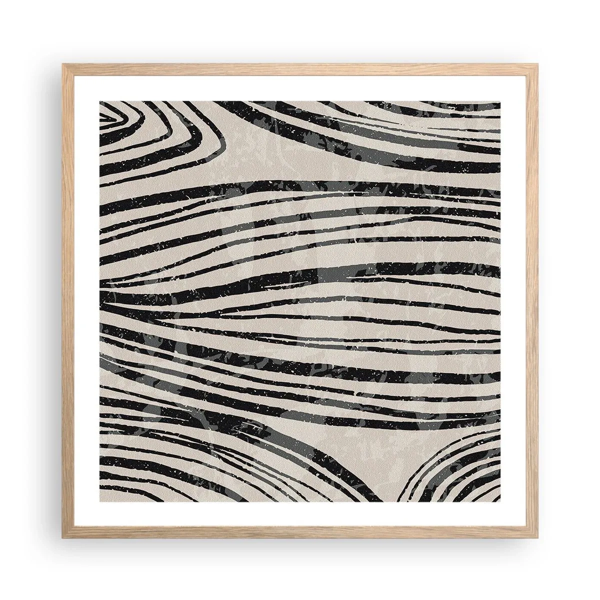 Pôster com moldura de carvalho claro - Piscina em linha - 60x60 cm