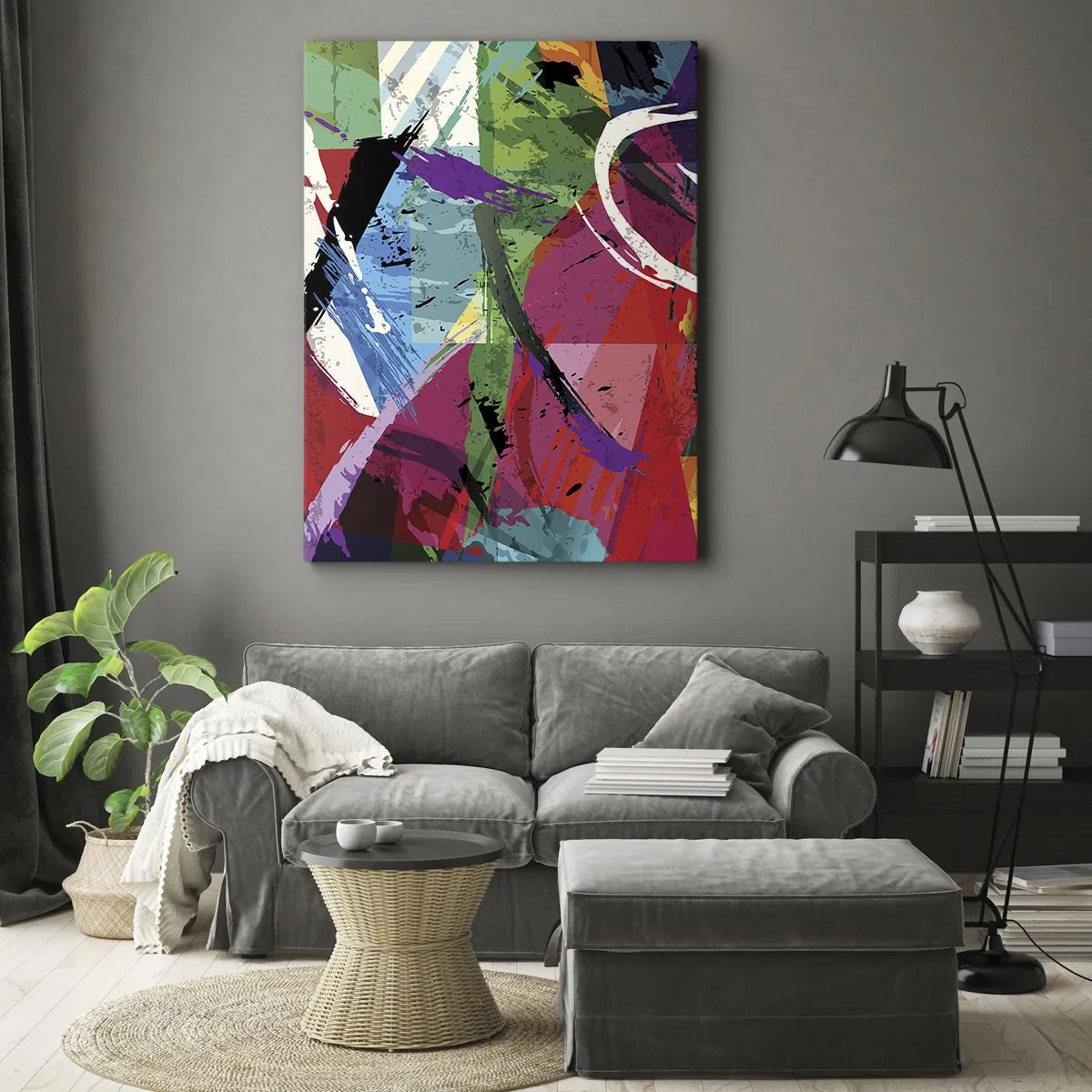 Quadro em tela - Rápido, vivo e animado - 50x70 cm