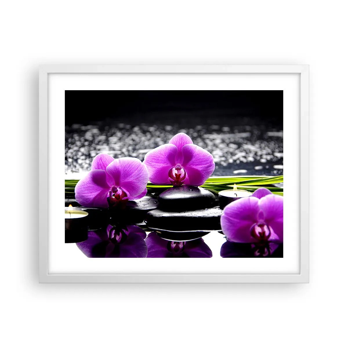 Pôster em moldura branca - Afogar-se na paz e sossego - 50x40 cm