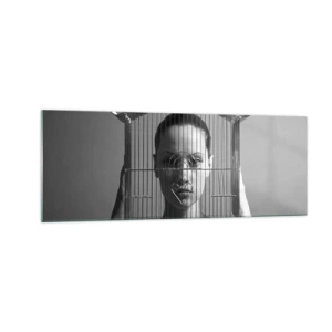 Quadro em vidro - Retrato um pouco surreal - 140x50 cm