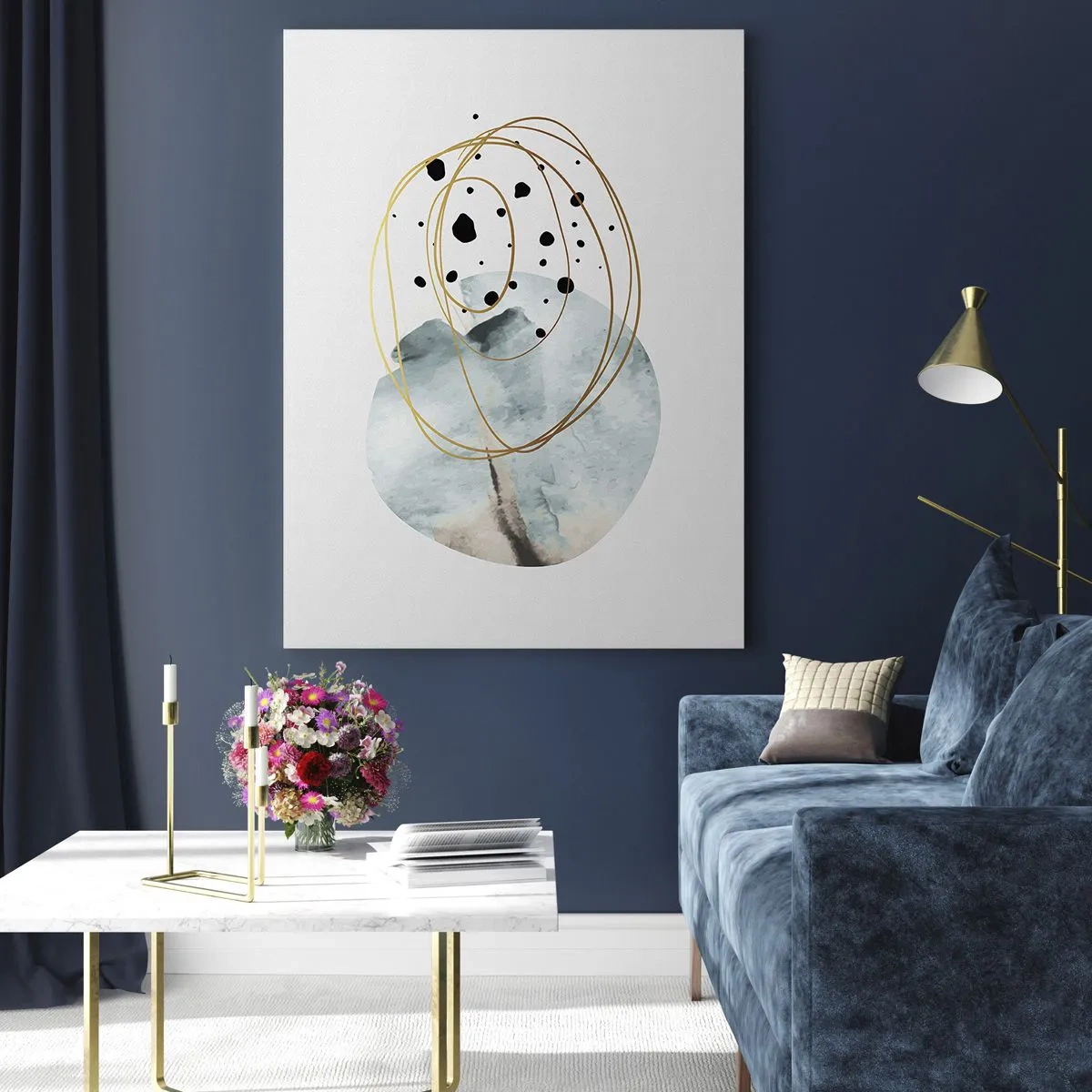 Quadro em vidro - No abraço ao espaço - 50x70 cm