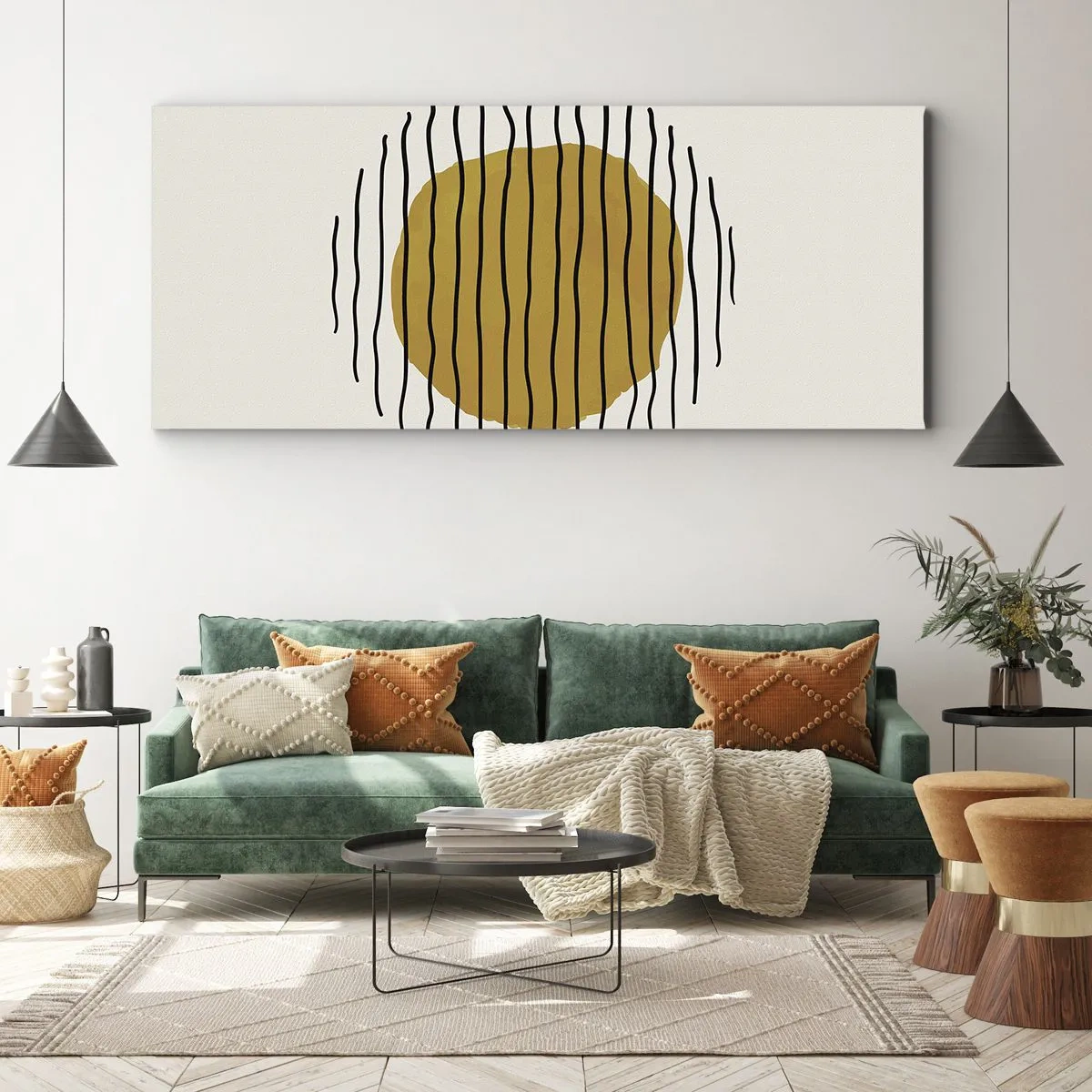 Quadro em tela - Abstração a tremer com o calor - 100x40 cm