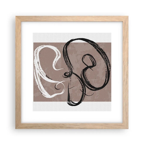 Pôster com moldura de carvalho claro - Composição – a busca pela plenitude - 30x30 cm