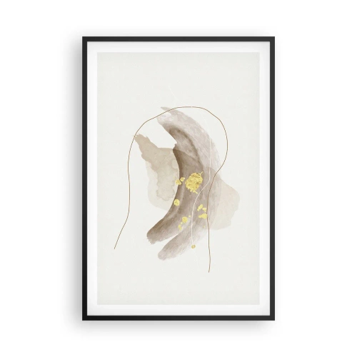 Pôster com moldura preta - Encontrado no espaço - 61x91 cm