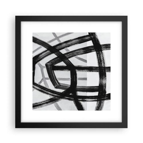 Pôster com moldura preta - Profundidade de construção - 30x30 cm