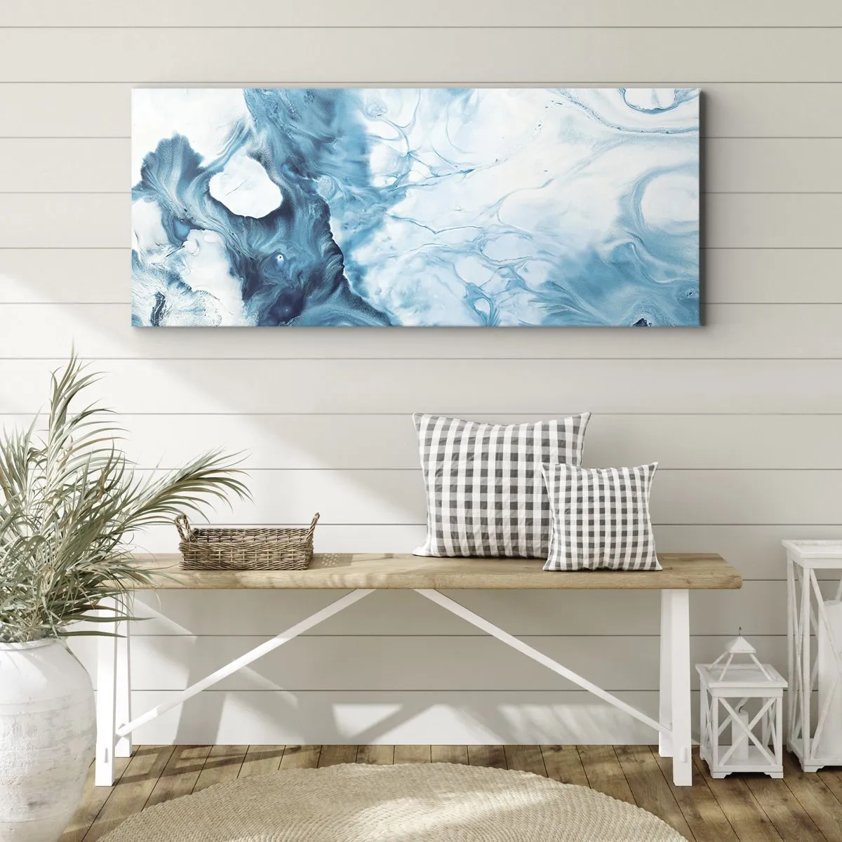 Quadro em tela - Concerto Azul - 120x50 cm