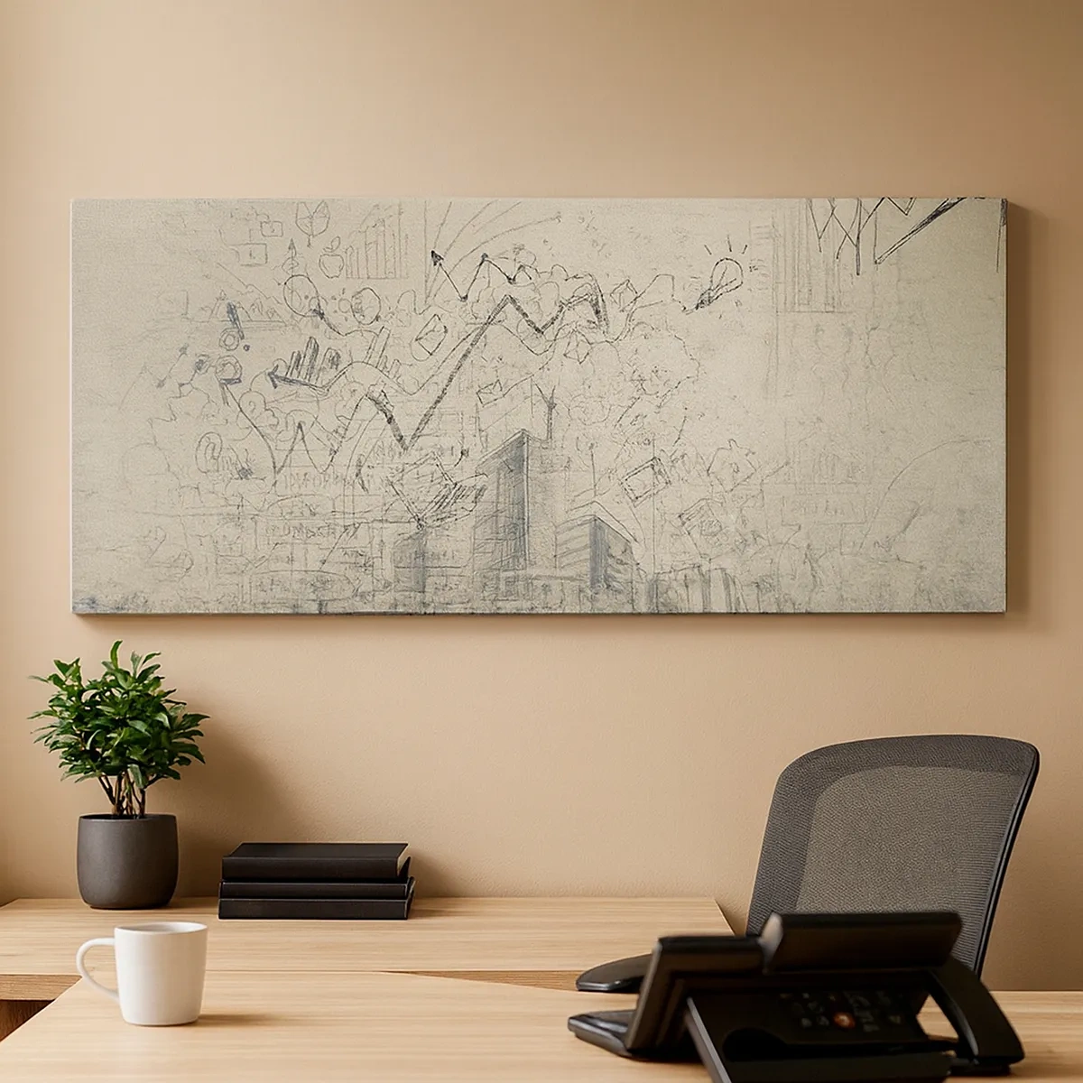 Quadro em tela - Minha vida maravilhosa na cidade - 30x30 cm