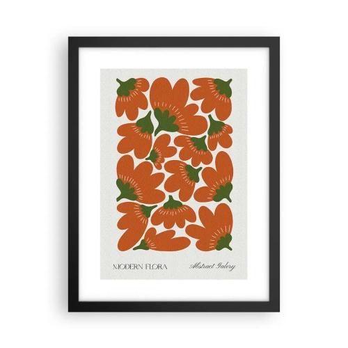 Pôster com moldura preta - Da vida das flores - 30x40 cm