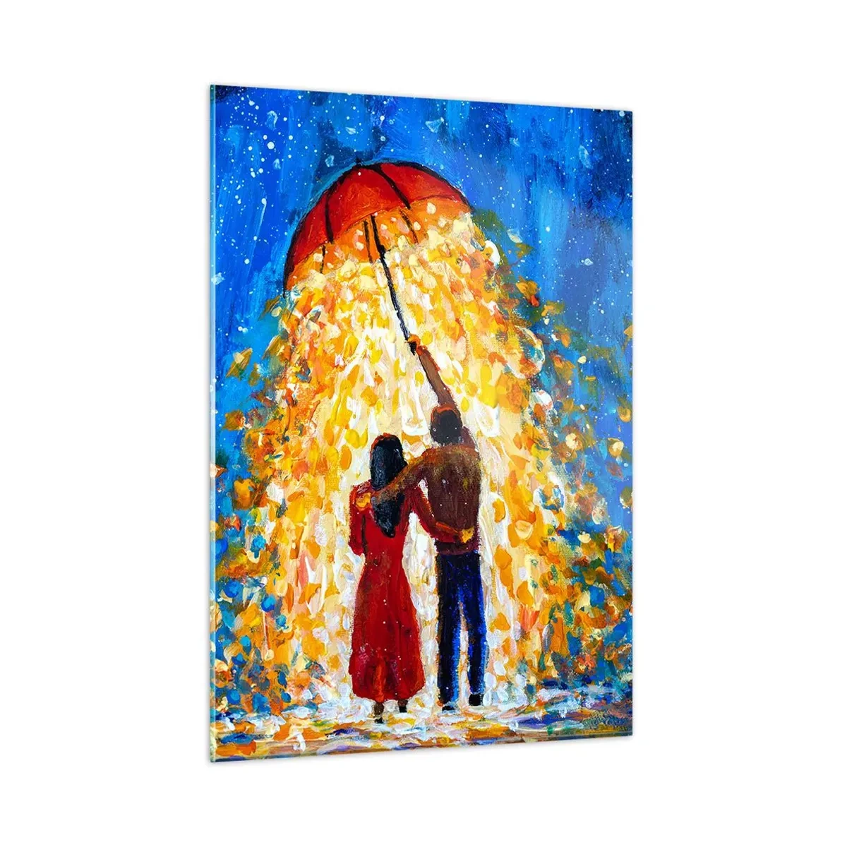 Quadro em vidro - A magia de uma noite chuvosa? - 50x70 cm