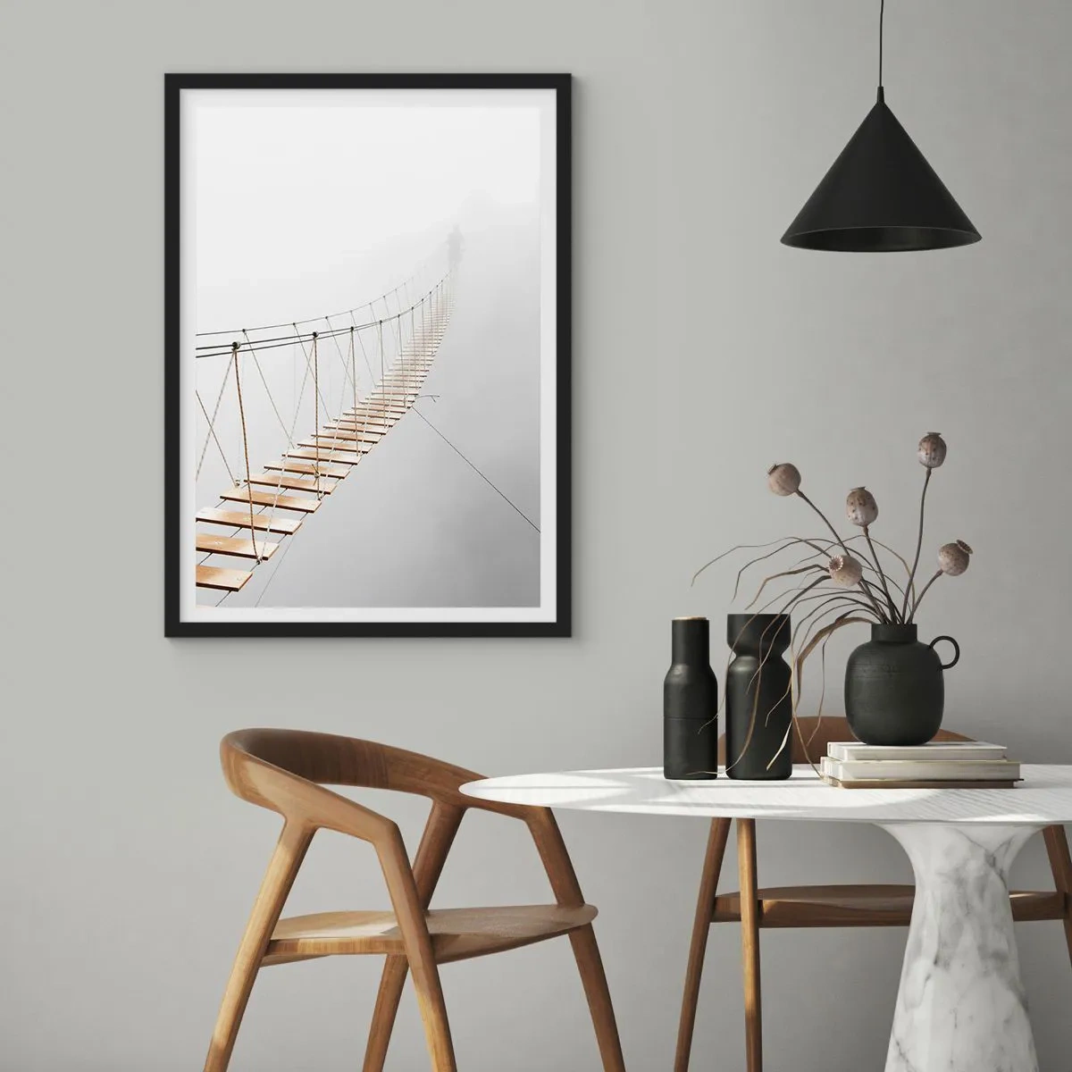Pôster com moldura preta - Para onde levará? - 61x91 cm