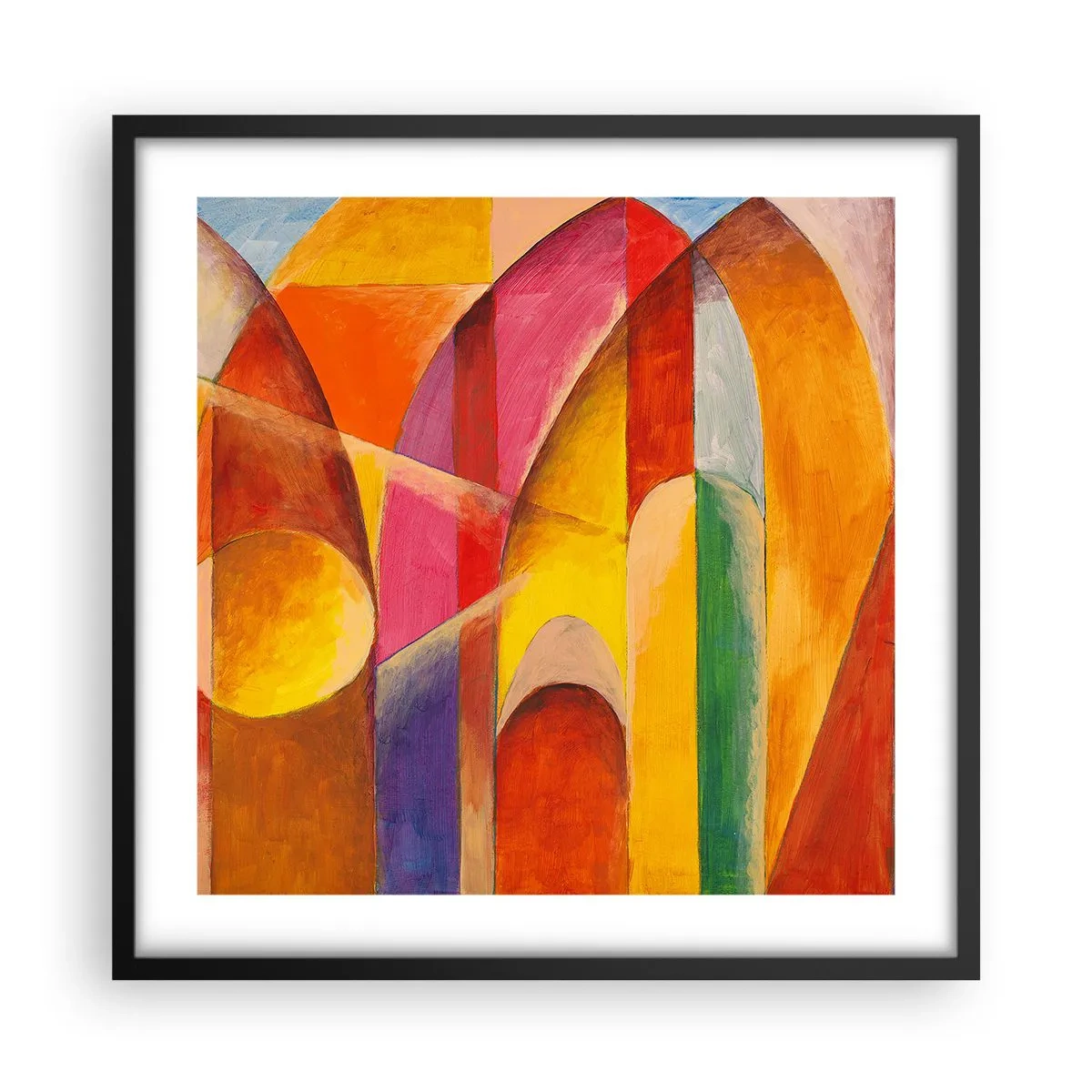Pôster com moldura preta - Catedral do Sol - 50x50 cm