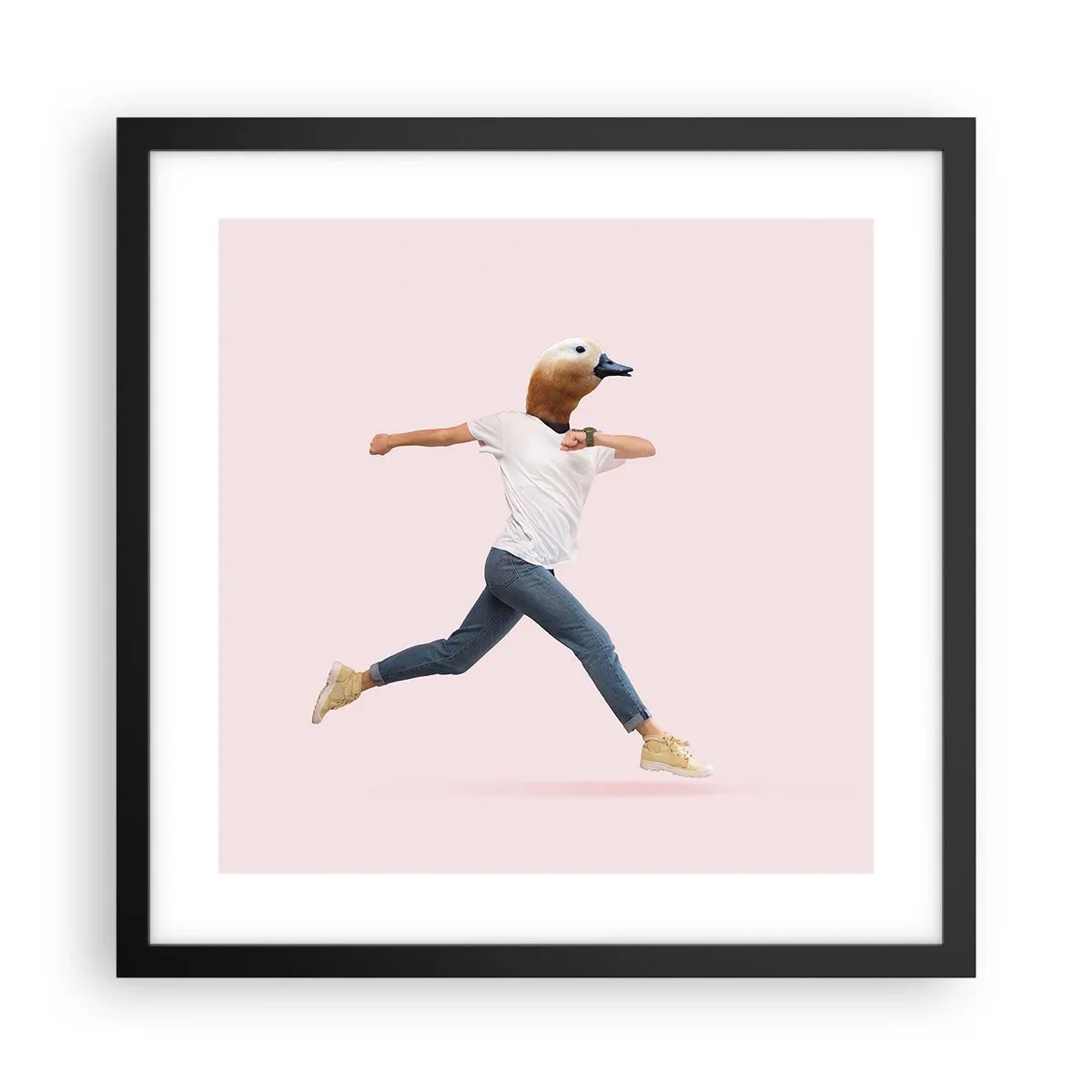 Pôster com moldura preta - Uma pitada de absurdo - 40x40 cm