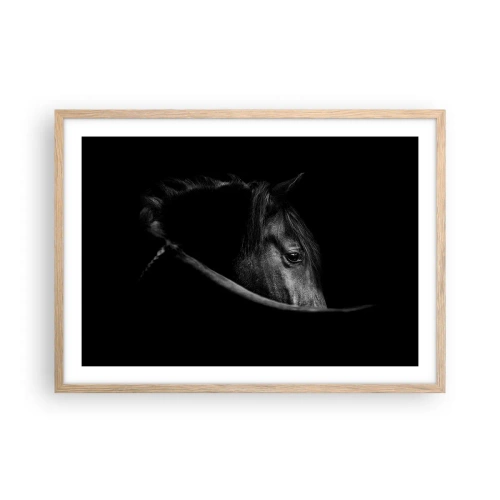 Pôster com moldura de carvalho claro - Príncipe Negro - 70x50 cm