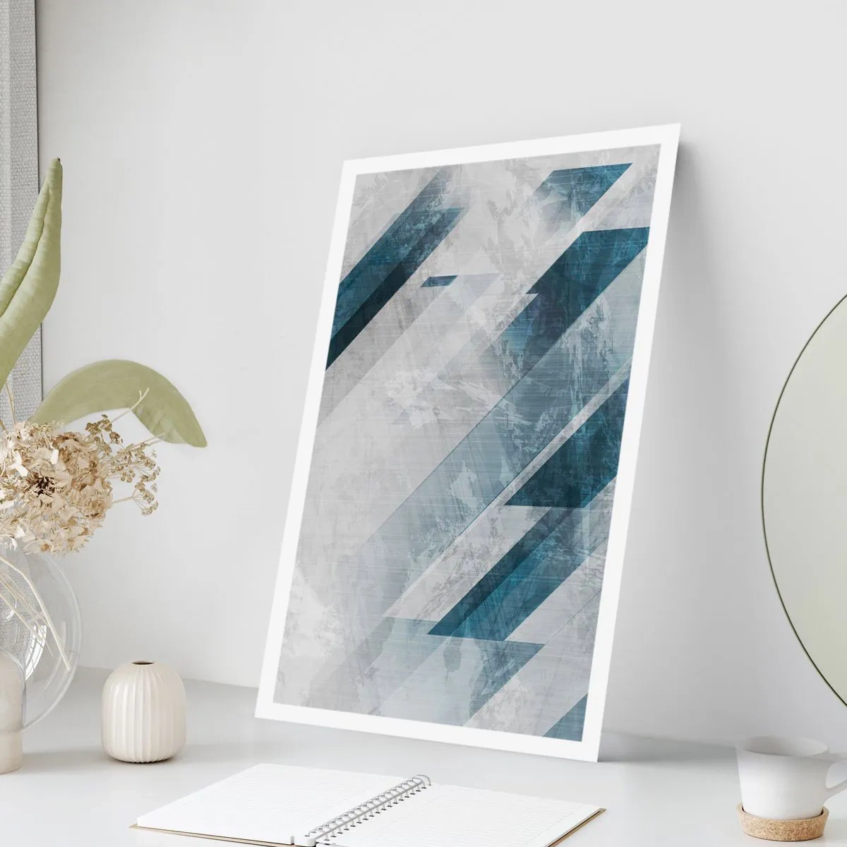 Pôster - Arte espacial – movimento cinzento - 40x50 cm