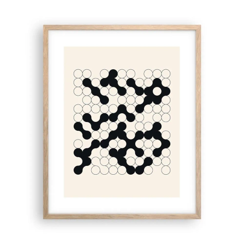 Pôster com moldura de carvalho claro - Jogo chinês – variação - 40x50 cm