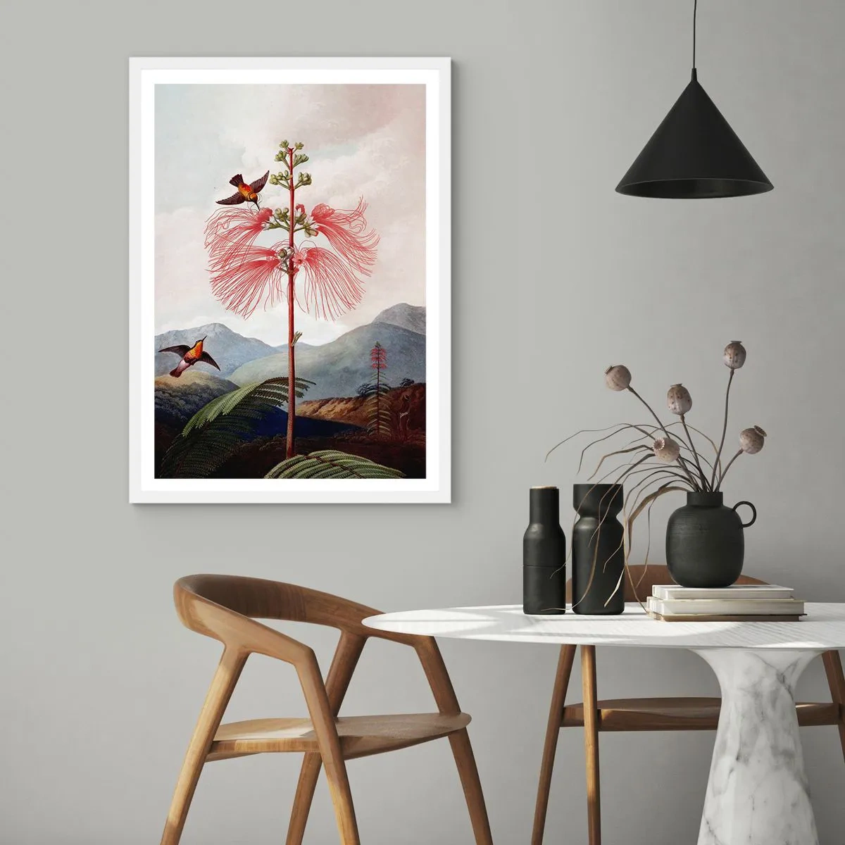 Pôster em moldura branca - Em um paraíso tropical - 61x91 cm