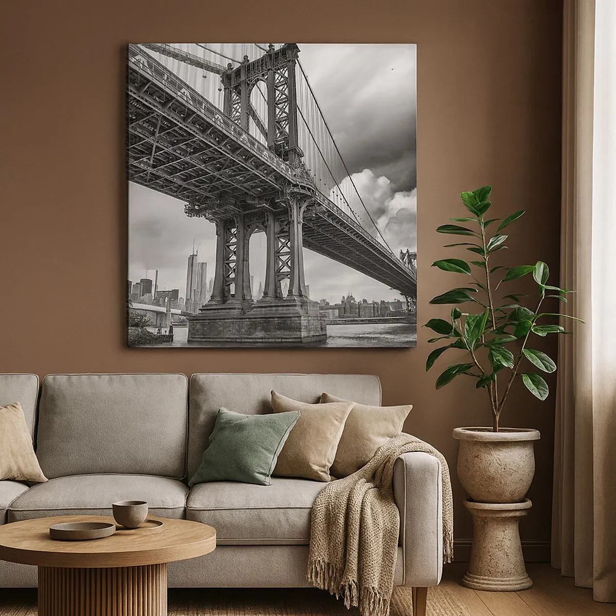 Quadro em tela - Ao coração da cidade - 30x30 cm