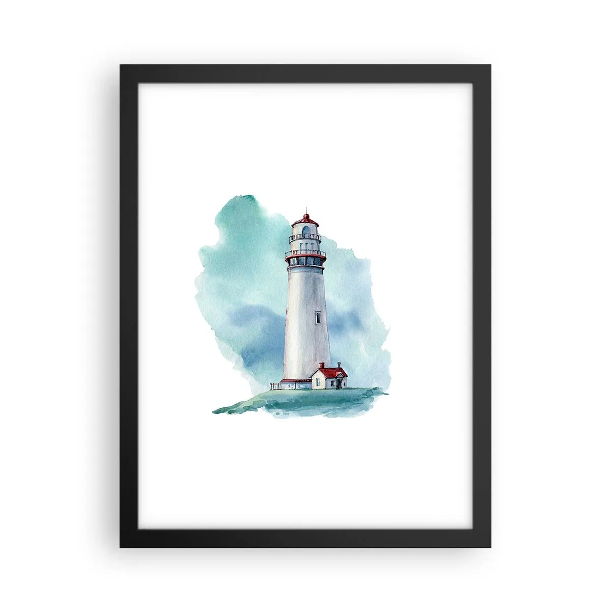 Pôster com moldura preta - A gentil irmã do azul - 30x40 cm