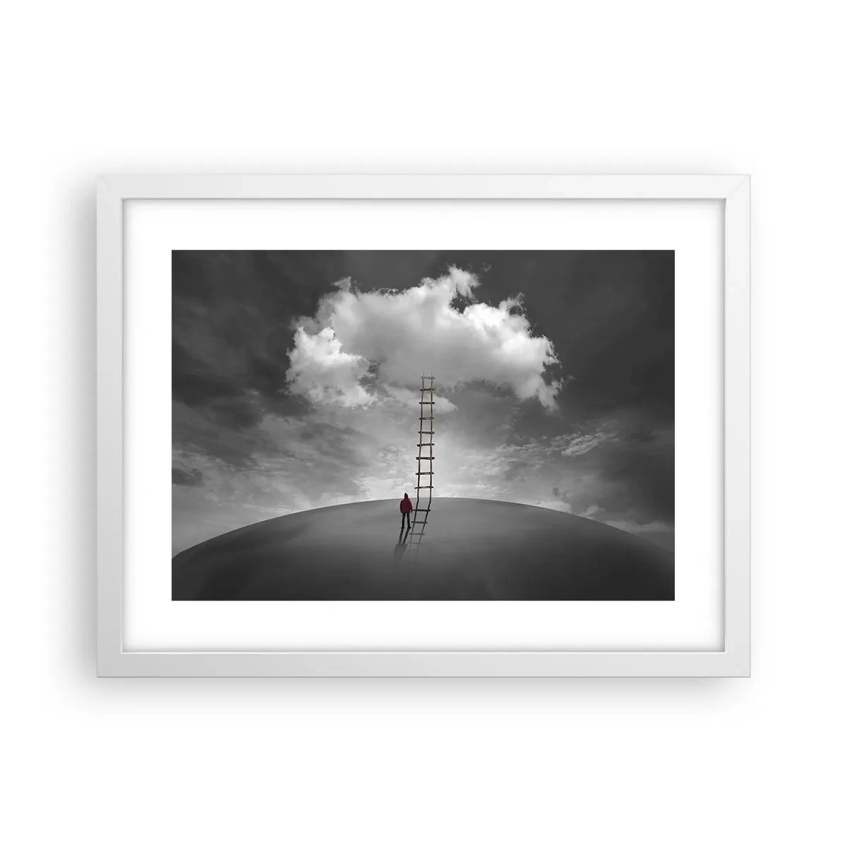 Pôster em moldura branca - Tudo é possível - 40x30 cm