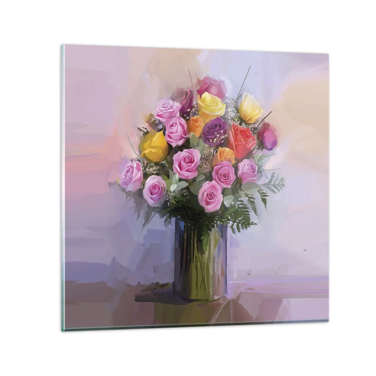 Quadro em vidro - Beleza retida - 30x30 cm