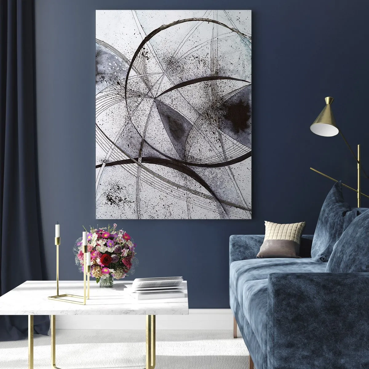 Quadro em vidro - Fantasia futurista - 50x70 cm