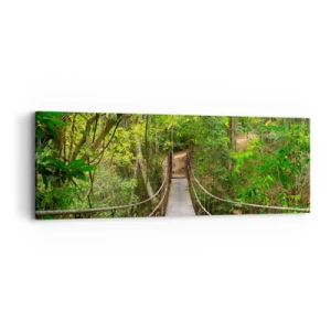 Quadro em tela - Porque há uma videira a crescer no jardim - 90x30 cm
